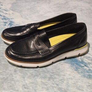 Cole Haan Grand.360 ZerøGrand Black Leather Penny Loafers Women's Size 8B